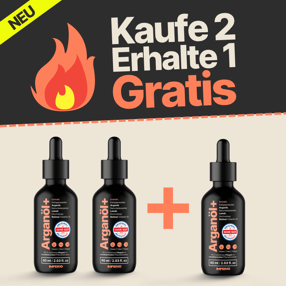 2 Flaschen IMPERIO® Arganöl+ 1 Gratis Flasche (Aktion) - IMPERIO COSMETICS