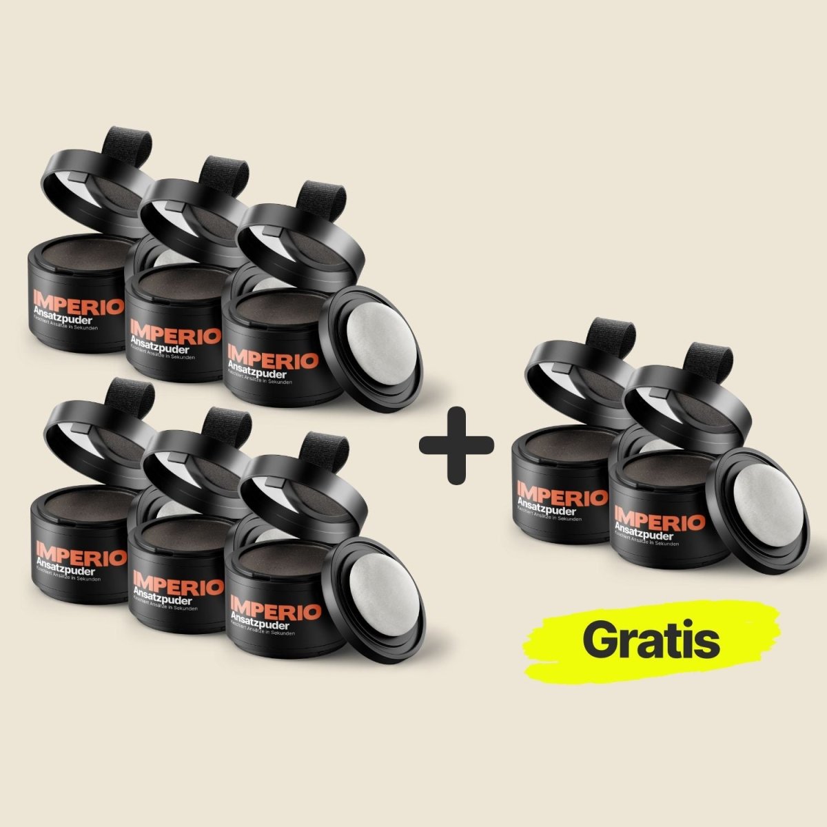 6 Dosen IMPERIO® Ansatzpuder + 2 Gratis Dosen | (Sparangebot M) - IMPERIO COSMETICS