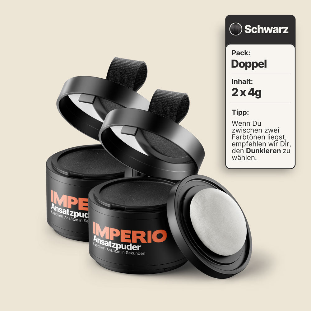 ansatzpuder dosen 2 stück schwarz