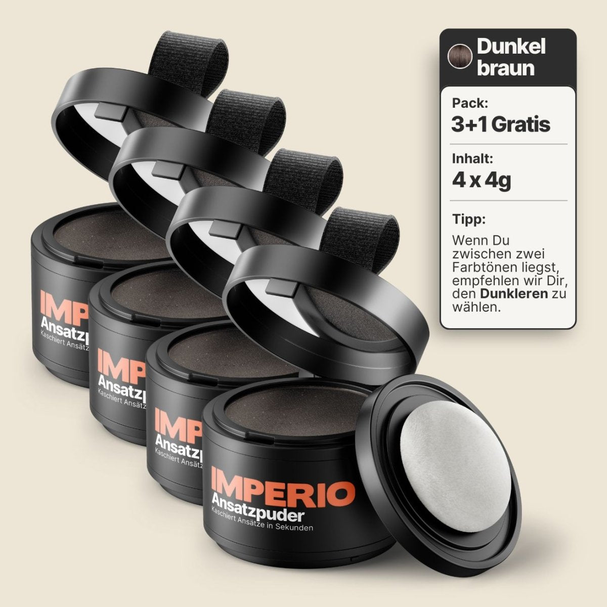 Ansatzpuder von IMPERIO® | Wasserfeste Qualität - IMPERIO COSMETICS