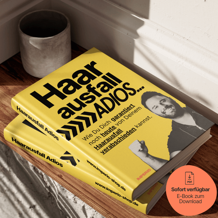 E - Book "Haarausfall Adios" - Die 1 zu 1 Anleitung zu vollem & gesundem Haar - IMPERIO COSMETICS