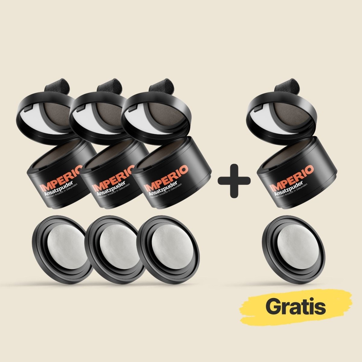 IMPERIO® 3 Dosen Ansatzpuder + 1 Gratis Dose | (Sparangebot) - IMPERIO COSMETICS