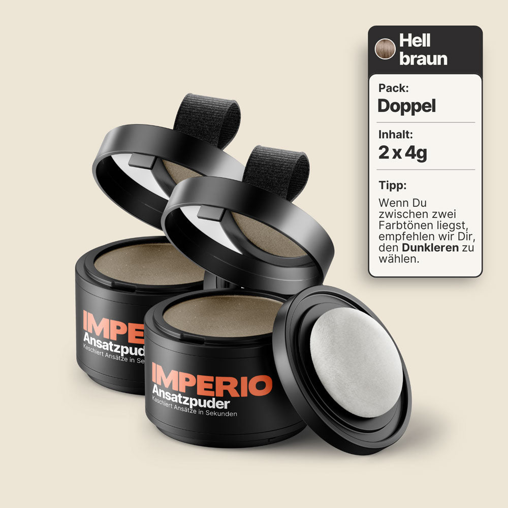 ansatzpuder dosen 2 stück hellbraun