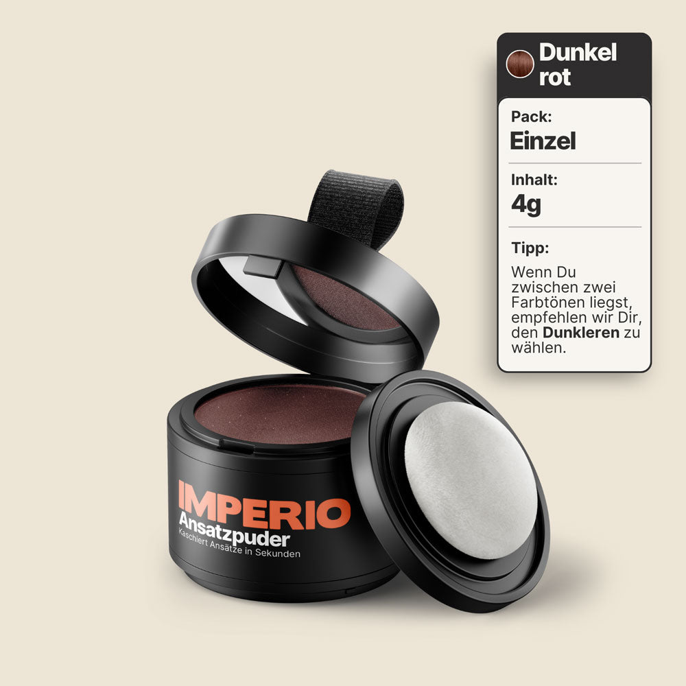 ansatzpuder dose dunkelrot
