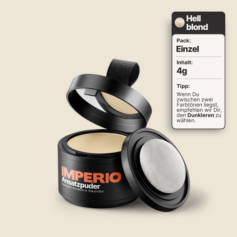 ansatzpuder dose hellblond