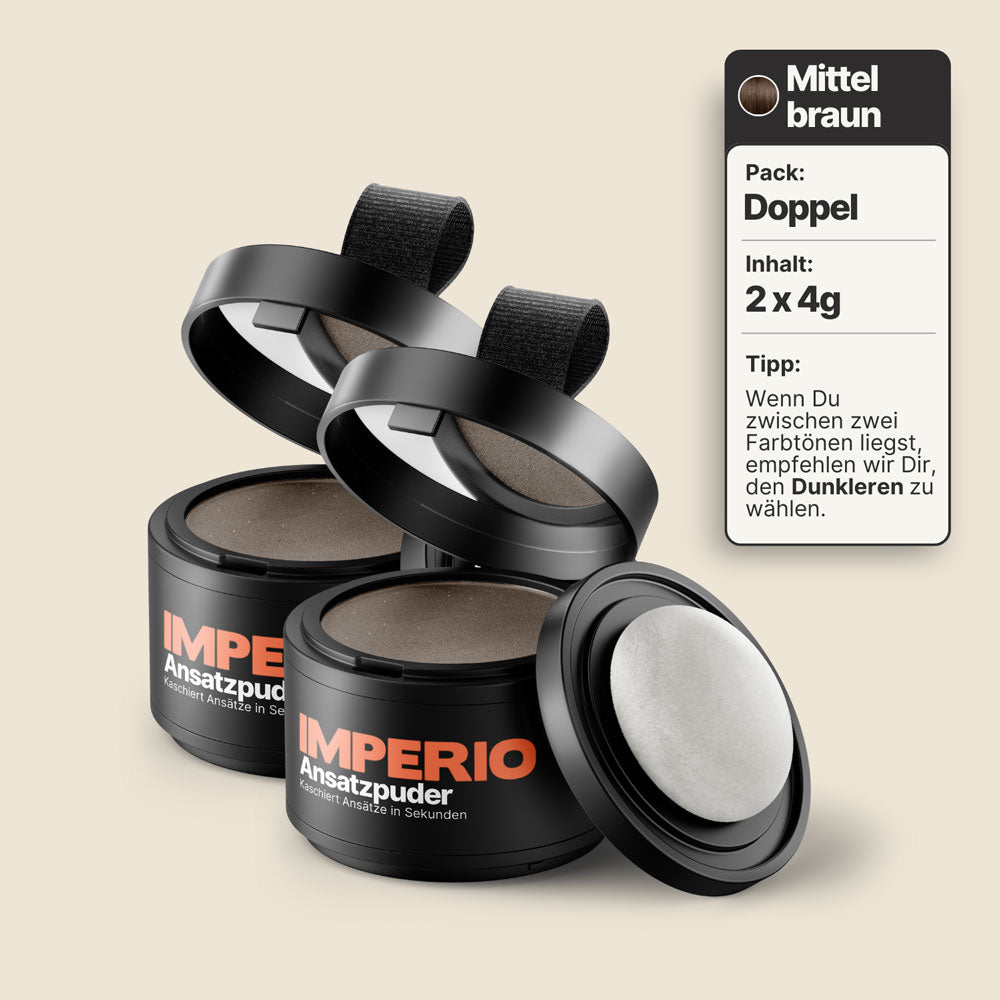 ansatzpuder dosen 2 stück mittelbraun
