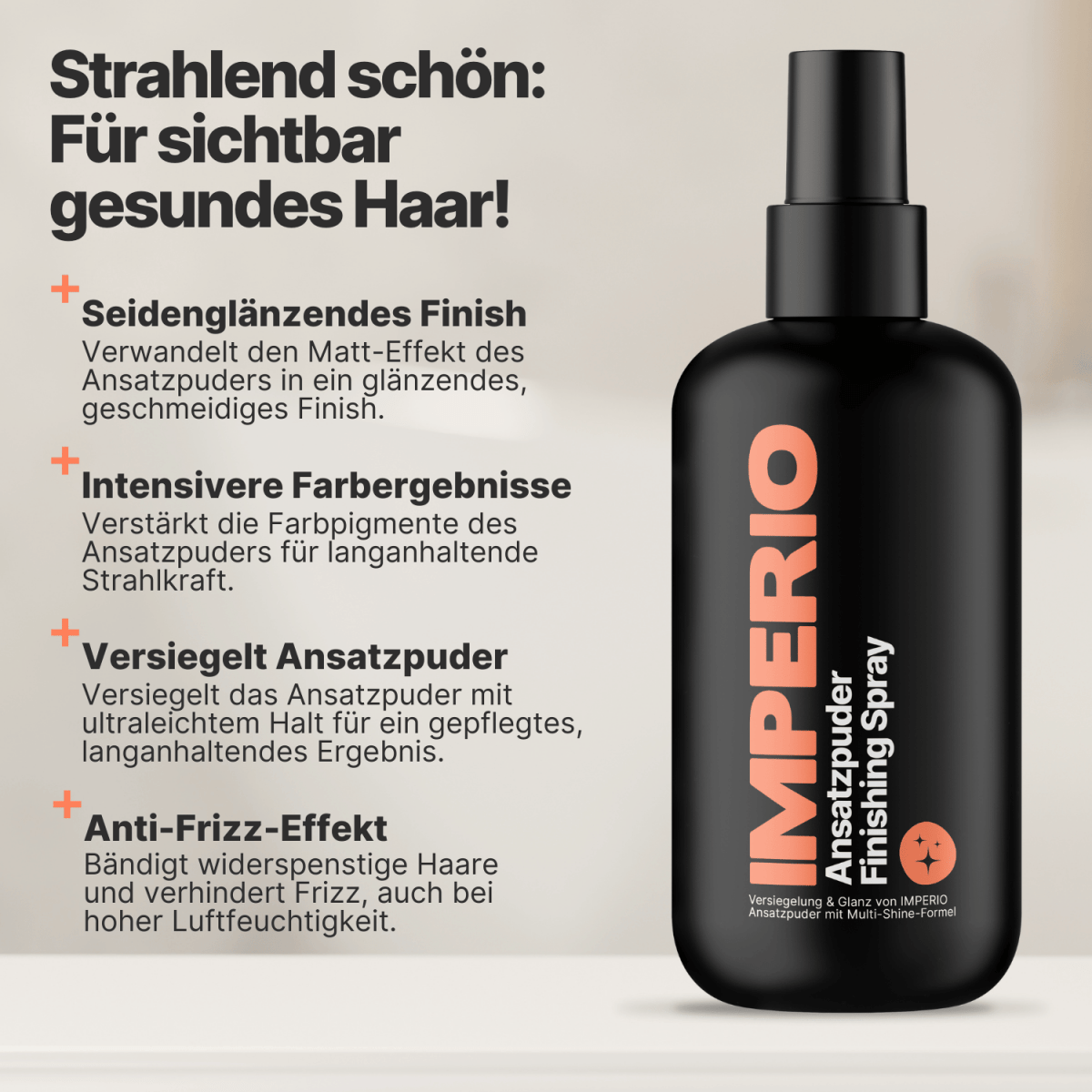 ansatzpuder finishing spray anti frizz effekt