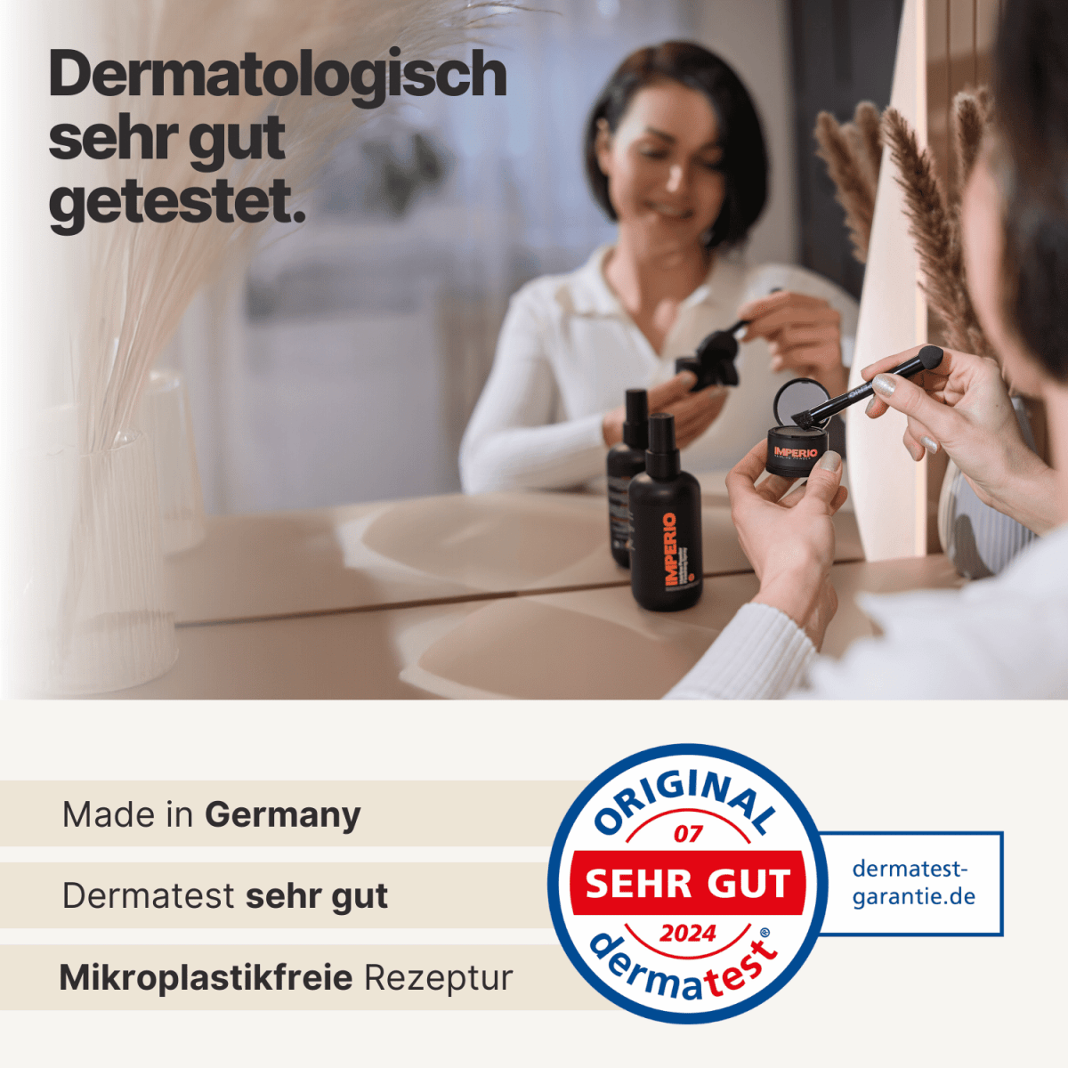 ansatzpuder finishing spray dermatest