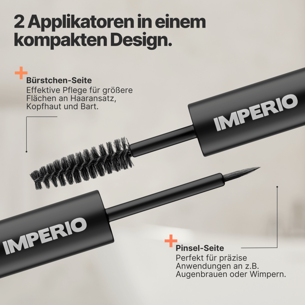 haaröl applikator in kompaktem design