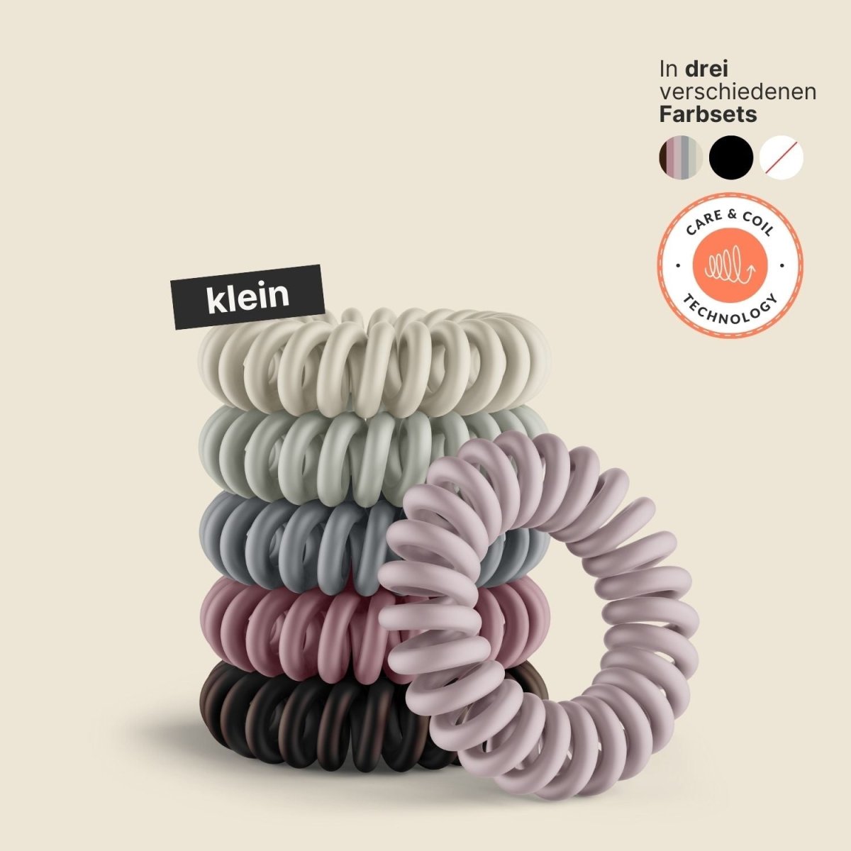spiral haargummi klein bunt