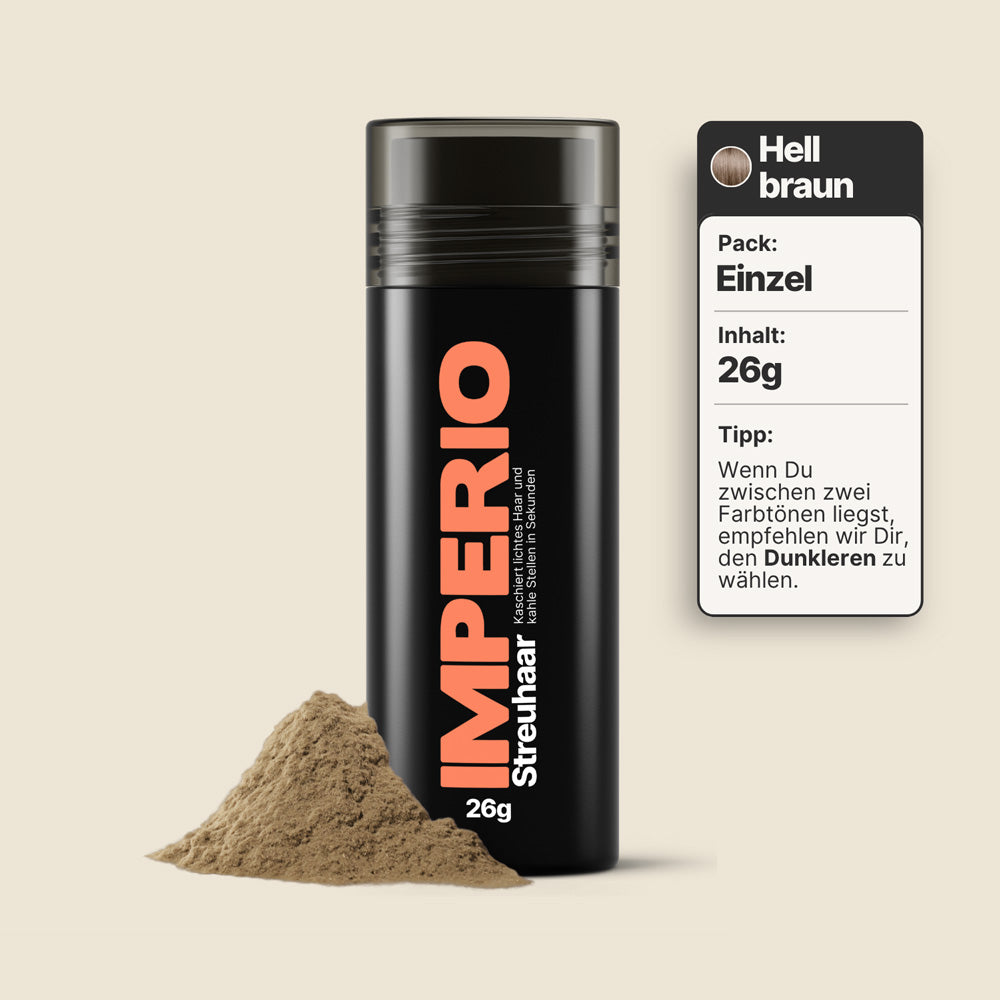 streuhaar dose hellbraun