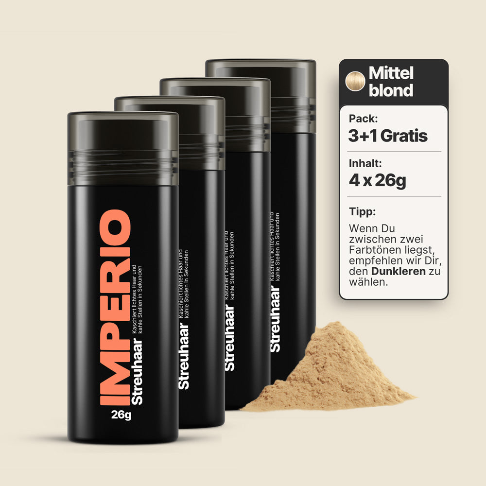 streuhaar dosen 4 stück mittelblond