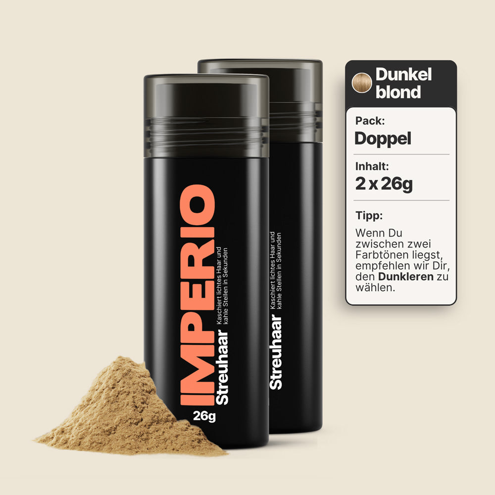 streuhaar dosen 2 stück dunkelblond