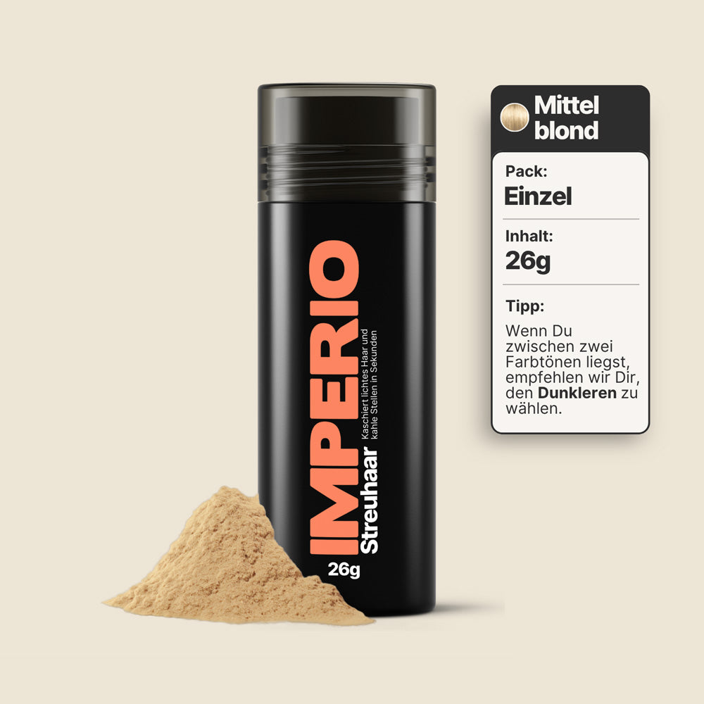 streuhaar dose mittelblond