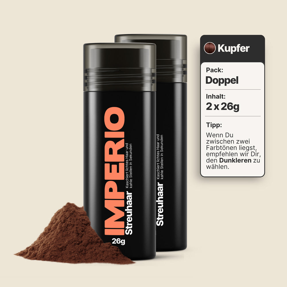 streuhaar dosen 2 stück kupfer