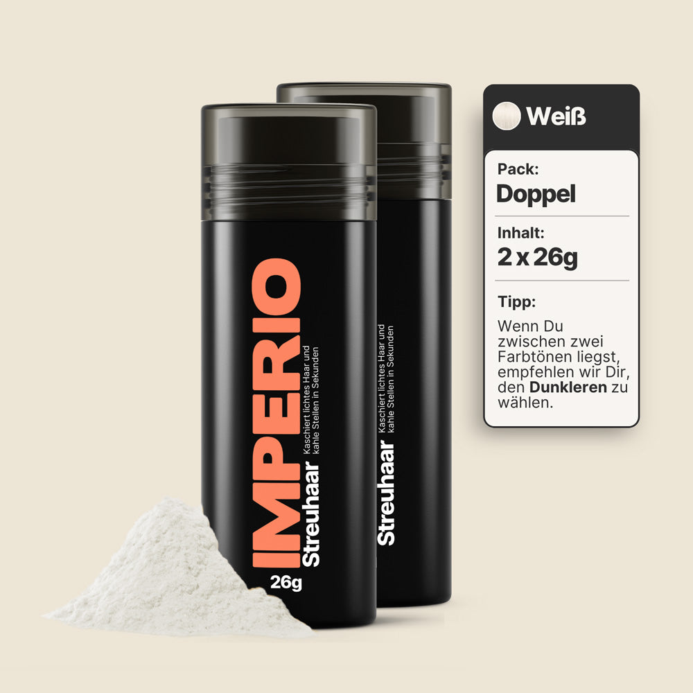 streuhaar dosen 2 stück weiß