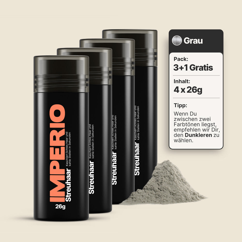streuhaar dosen 4 stück grau