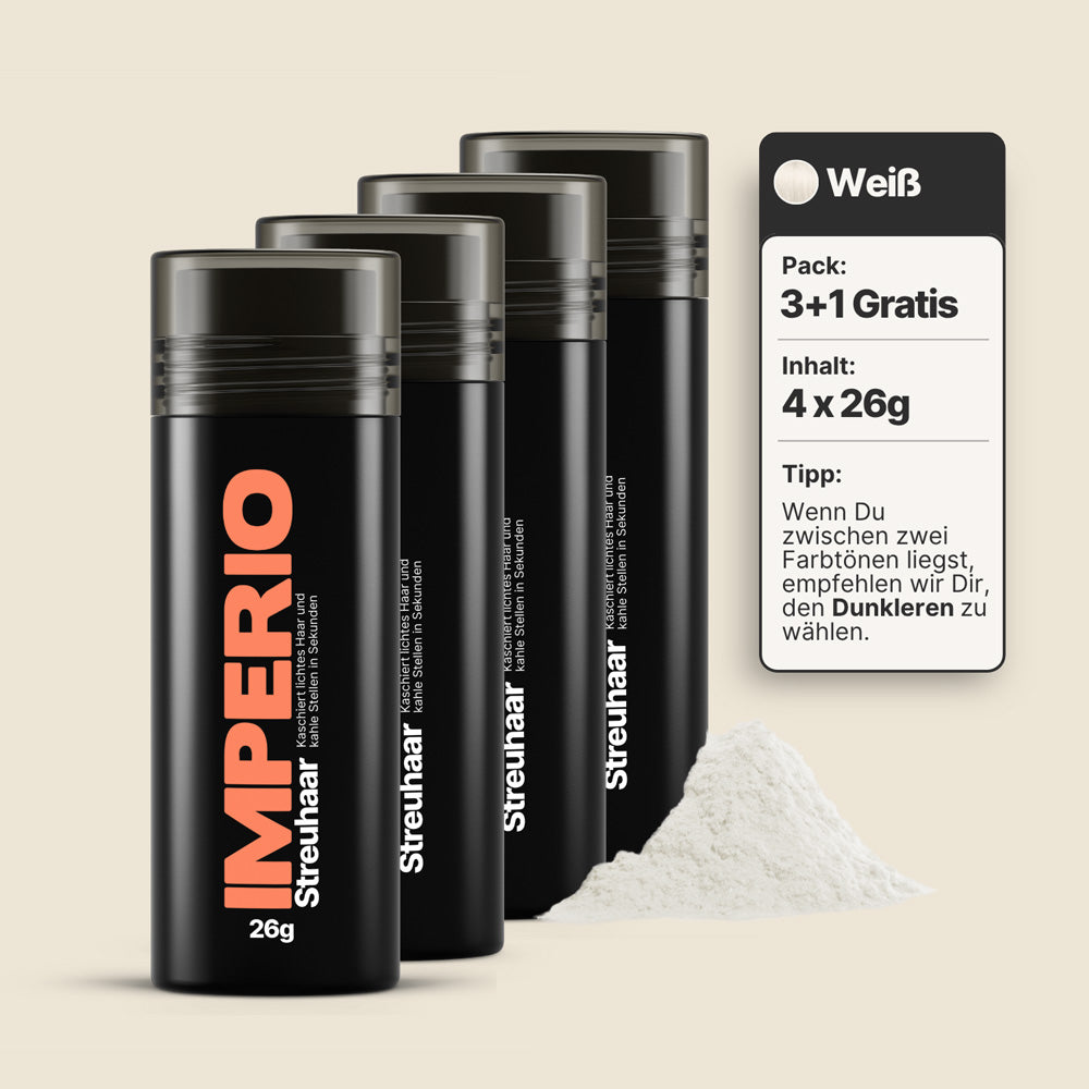 streuhaar dosen 4 stück weiß