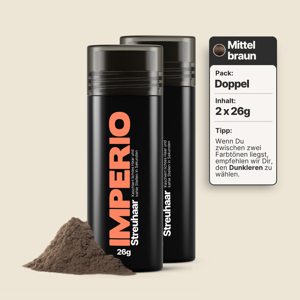 streuhaar dosen 2 stück mittelbraun