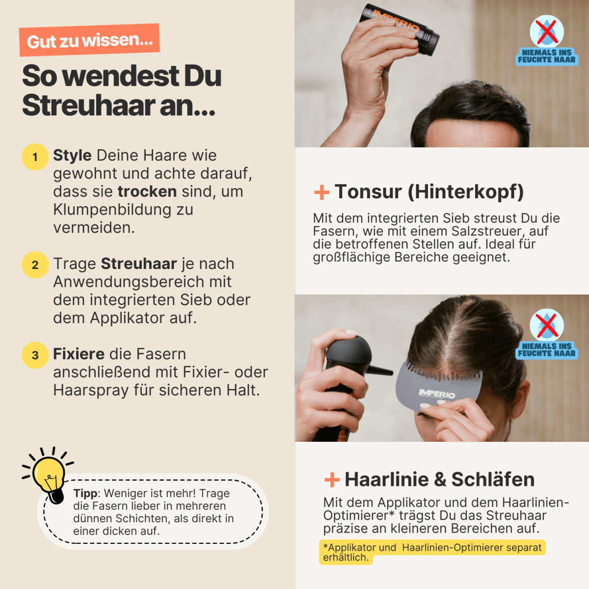 streuhaar anwendung