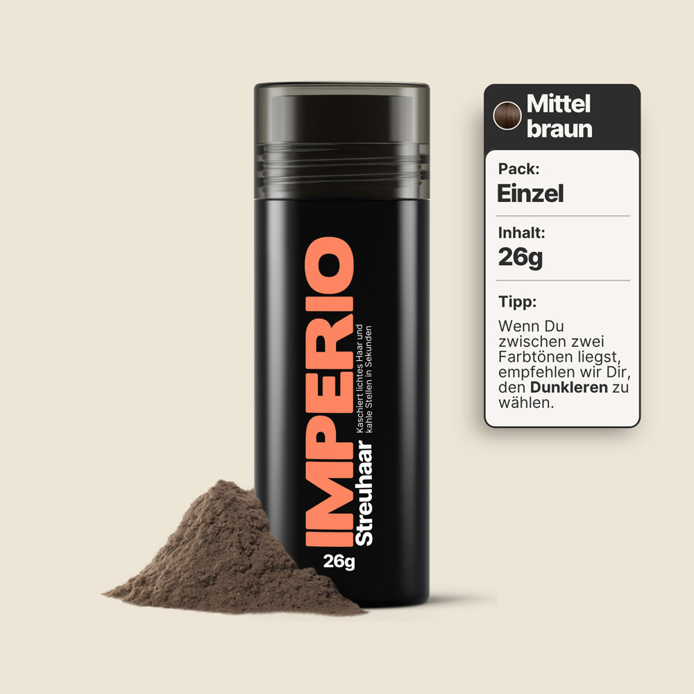 streuhaar dose mittelbraun