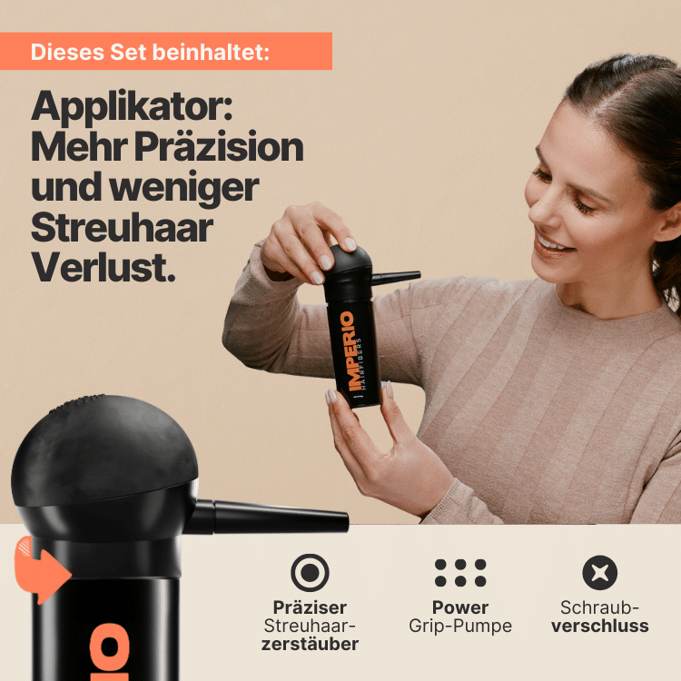 Streuhaar Präzisions - Set (Streuhaar, Applikator, Haarlinien Optimierer) - IMPERIO COSMETICS