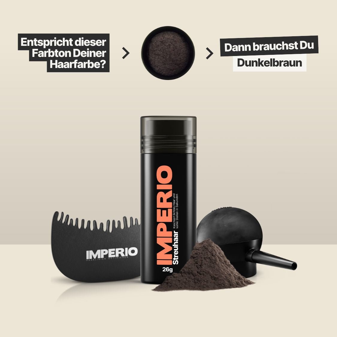 Streuhaar Präzisions - Set (Streuhaar, Applikator, Haarlinien Optimierer) - IMPERIO COSMETICS