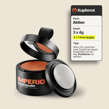 2 Dosen IMPERIO® Ansatzpuder + 1 Gratis Dose (Aktion) - IMPERIO COSMETICS