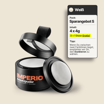 3 Dosen IMPERIO® Ansatzpuder + 1 Gratis Dose | (Sparangebot S) - IMPERIO COSMETICS