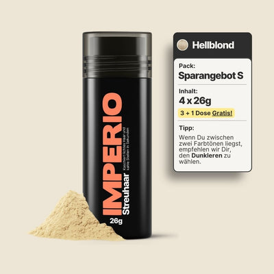 3 Dosen IMPERIO® Streuhaar + 1 Gratis Dose | (Sparangebot S) - IMPERIO COSMETICS
