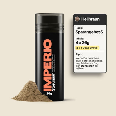 3 Dosen IMPERIO® Streuhaar + 1 Gratis Dose | (Sparangebot S) - IMPERIO COSMETICS