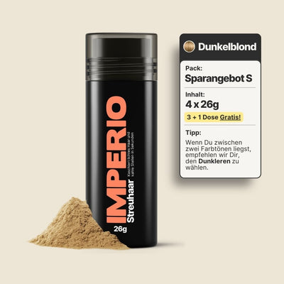 3 Dosen IMPERIO® Streuhaar + 1 Gratis Dose | (Sparangebot S) - IMPERIO COSMETICS