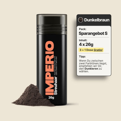 3 Dosen IMPERIO® Streuhaar + 1 Gratis Dose | (Sparangebot S) - IMPERIO COSMETICS