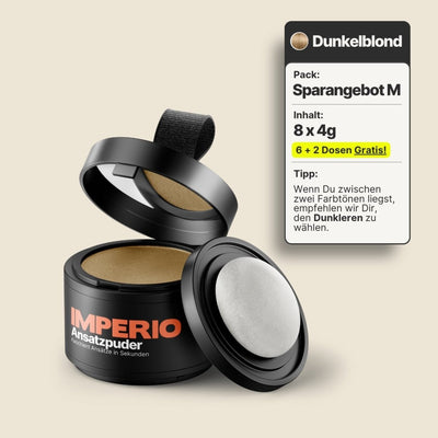 6 Dosen IMPERIO® Ansatzpuder + 2 Gratis Dosen | (Sparangebot M) - IMPERIO COSMETICS