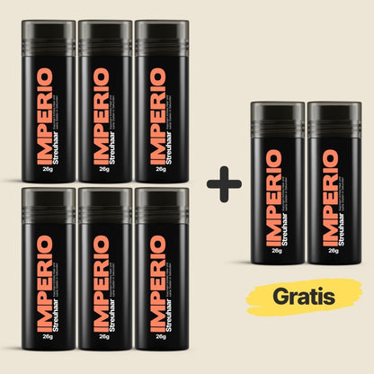 6 Dosen IMPERIO® Streuhaar + 2 Gratis Dosen | (Sparangebot M) - IMPERIO COSMETICS