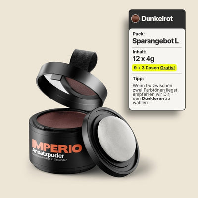 9 Dosen IMPERIO® Ansatzpuder + 3 Gratis Dosen | (Sparangebot L) - IMPERIO COSMETICS
