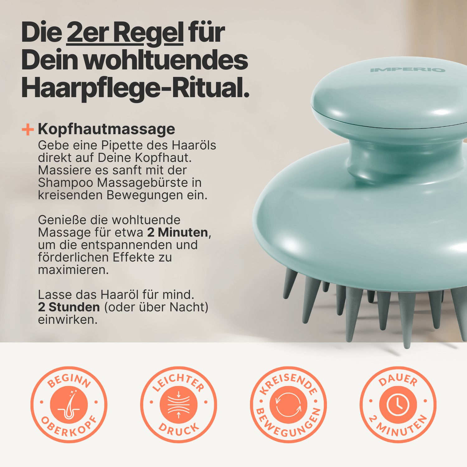 Kopfhaut Verwöhn-Set (Haaröl Rosmarin+, Shampoo Massagebürste)