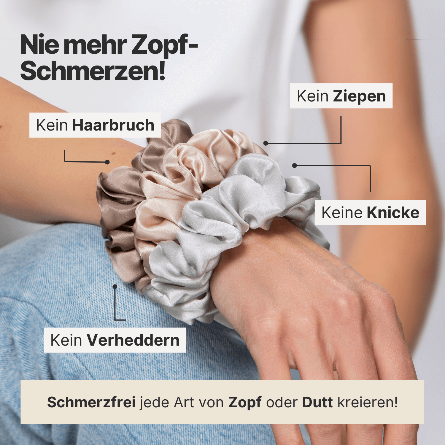 IMPERIO® Seiden Scrunchies