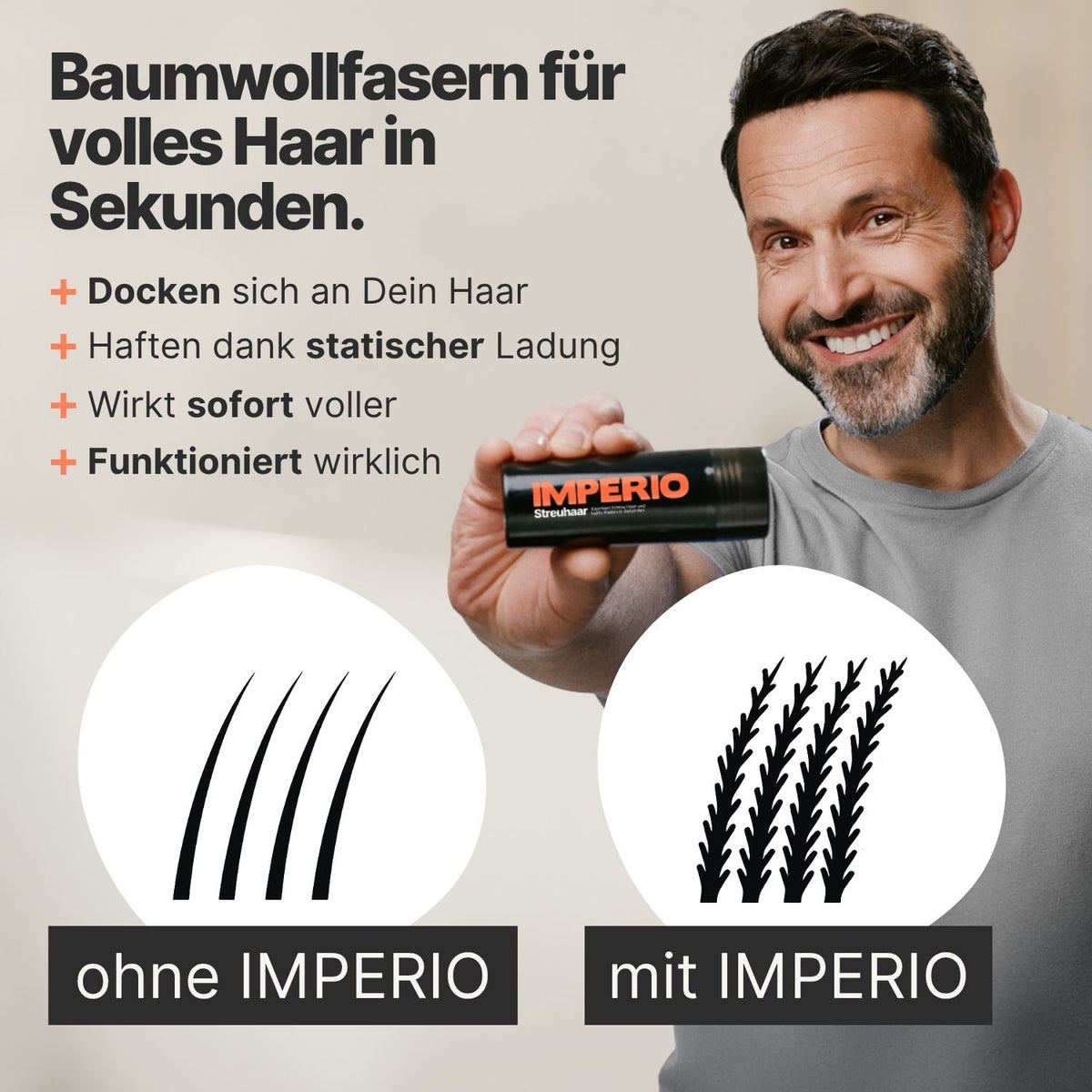 Streuhaar von IMPERIO® | Premium-Qualität