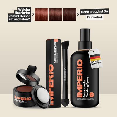 Ansatzpuder Starter - Set (Ansatzpuder, Ansatzpuder Pinsel, Finishing Spray) - IMPERIO COSMETICS