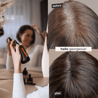 Ansatzpuder Starter - Set (Ansatzpuder, Ansatzpuder Pinsel, Finishing Spray) - IMPERIO COSMETICS