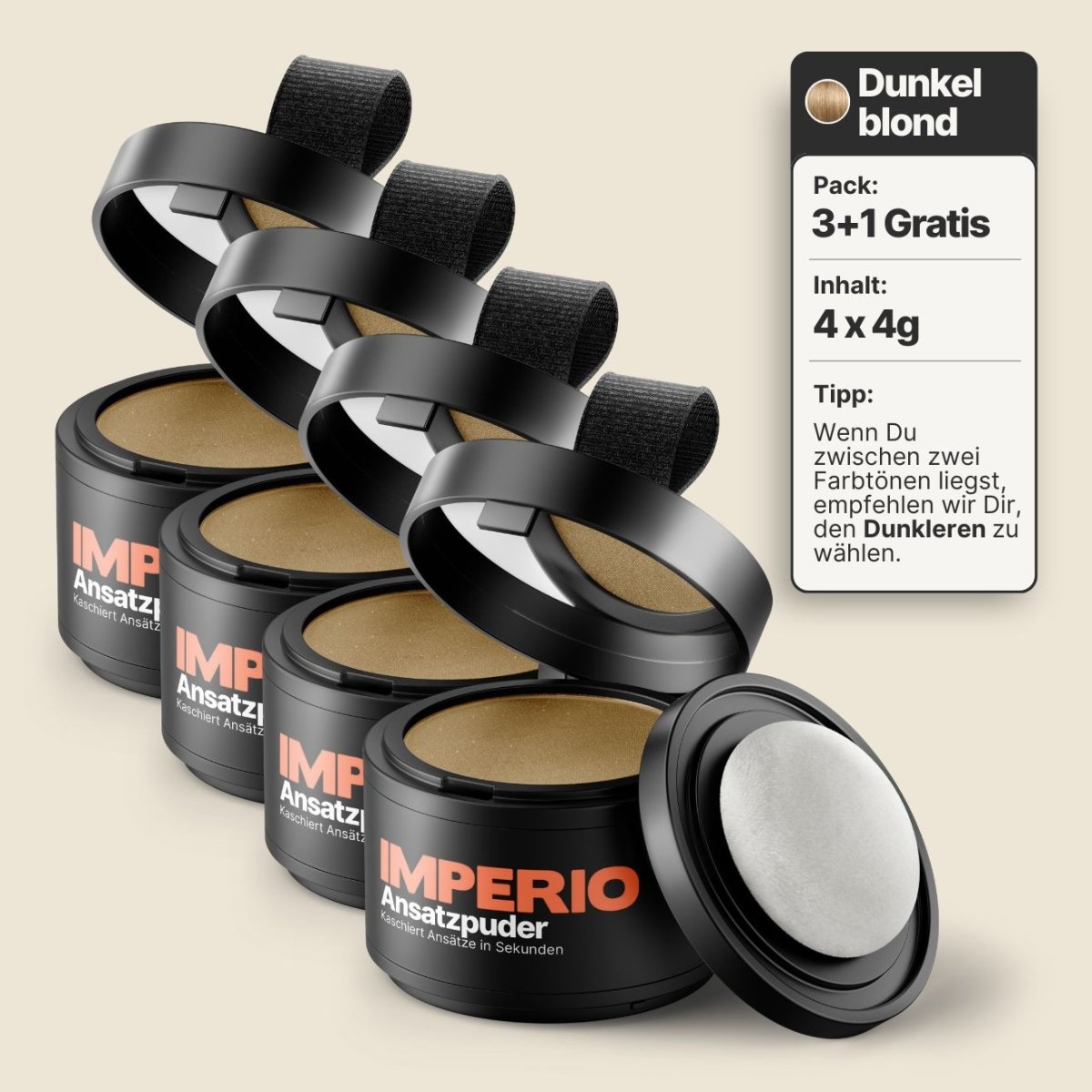 Ansatzpuder von IMPERIO® | Wasserfeste Qualität - IMPERIO COSMETICS
