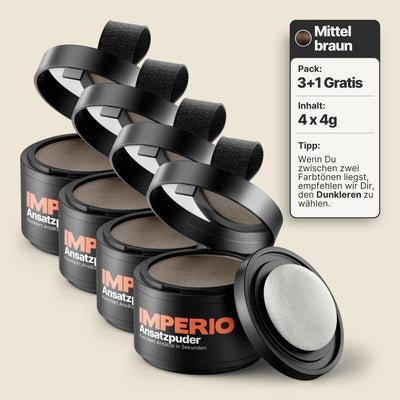 Ansatzpuder von IMPERIO® | Wasserfeste Qualität - IMPERIO COSMETICS