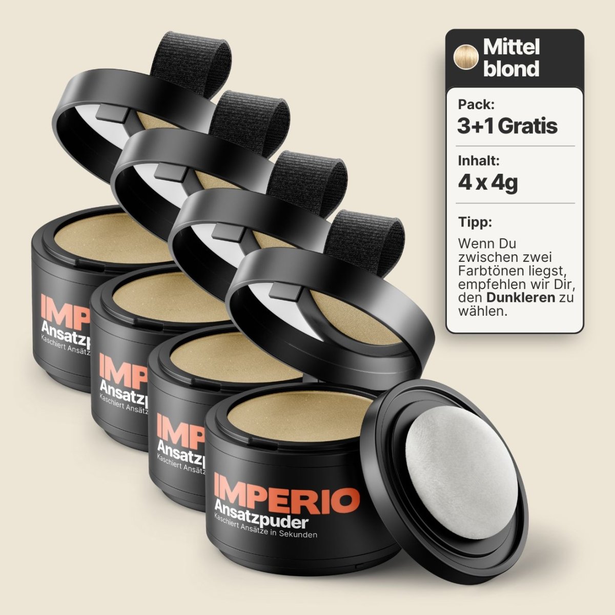 Ansatzpuder von IMPERIO® | Wasserfeste Qualität - IMPERIO COSMETICS