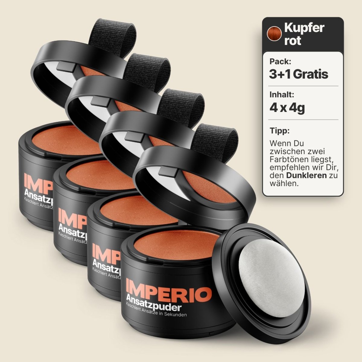 Ansatzpuder von IMPERIO® | Wasserfeste Qualität - IMPERIO COSMETICS
