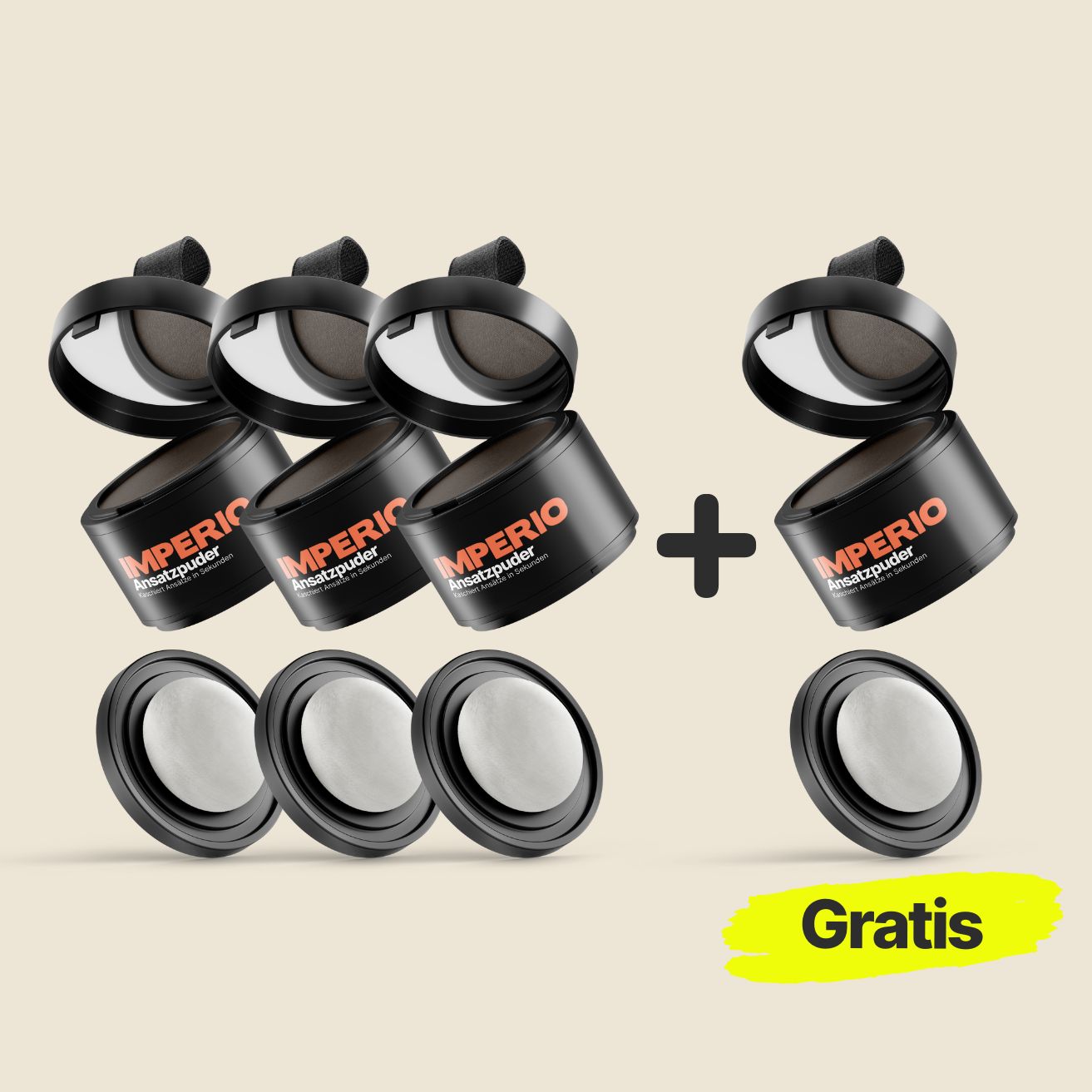 IMPERIO® 3 Dosen Ansatzpuder + 1 Gratis Dose | (Sparangebot) - IMPERIO COSMETICS