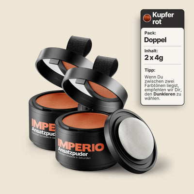 ansatzpuder dosen 2 stück kupferrot