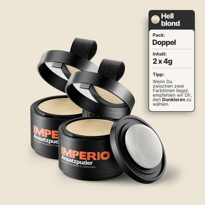 ansatzpuder dosen 2 stück hellblond