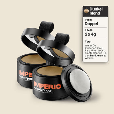 ansatzpuder dosen 2 stück dunkelblond