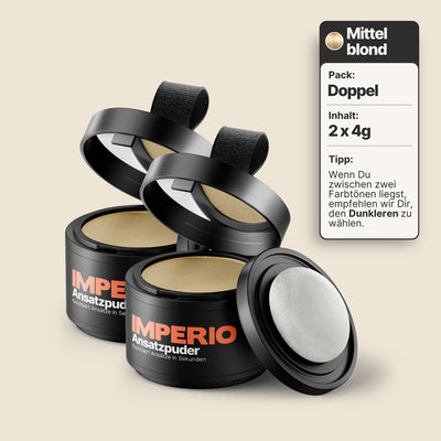 ansatzpuder dosen 2 stück mittelblond